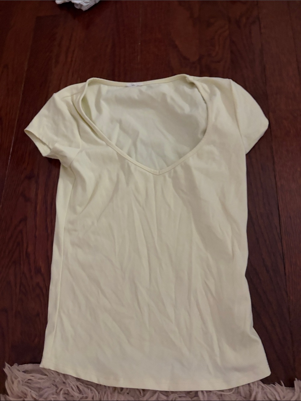 Garage Pale Yellow Scoop Neck Short Sleeve Tee